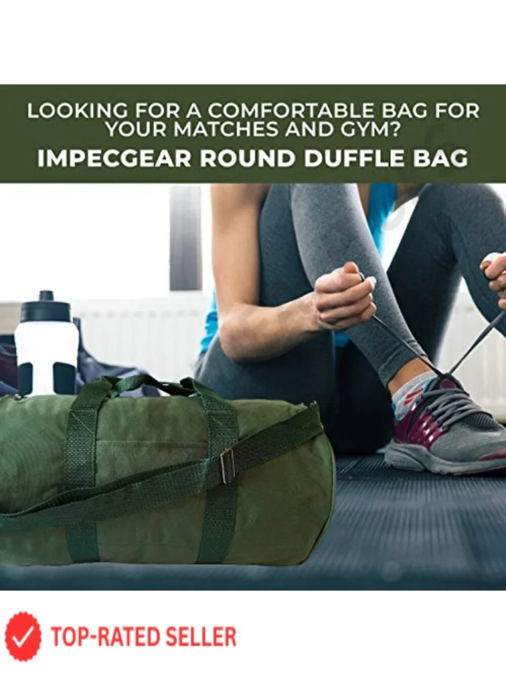 Heavy Duty Travel Duffel Bag Gym Sports Equipment 600D Polyester Adjustable